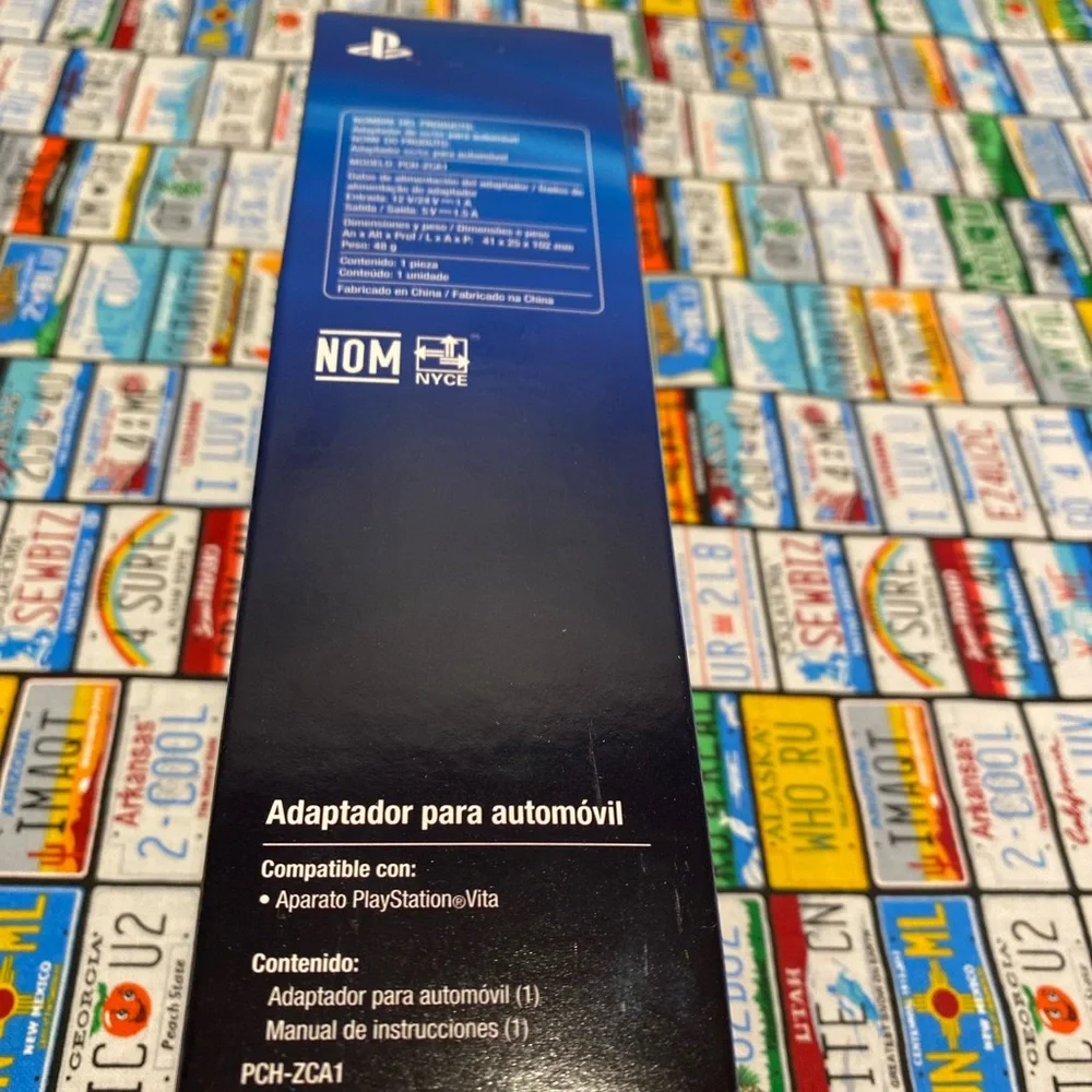 Sony Blue and Black Car Adapter for PlayStation Vita